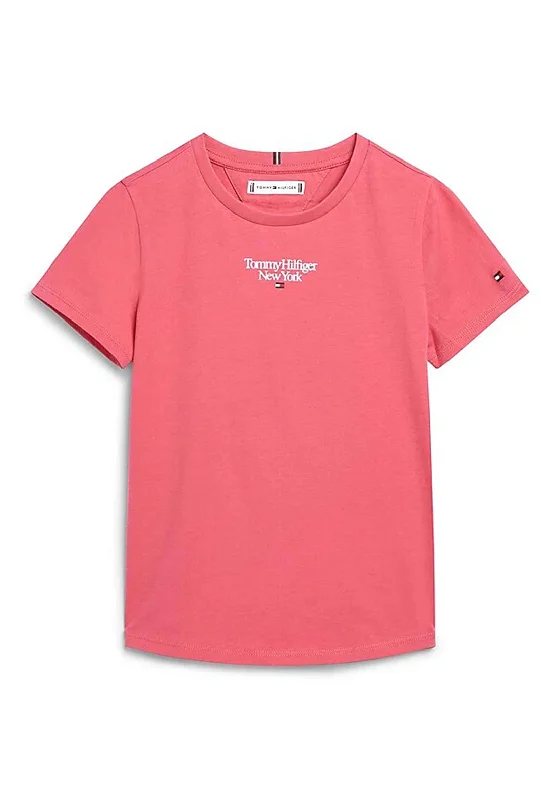 Tommy Hilfiger Girls New York Graphic T-Shirt, Washed Crimson