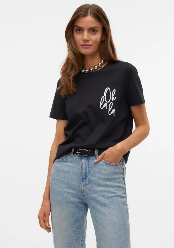 Vero Moda Line Oh La La T-Shirt, Black