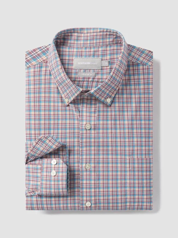 Columbia Plaid Button Down in Country Blue by Southern Shirt Co.