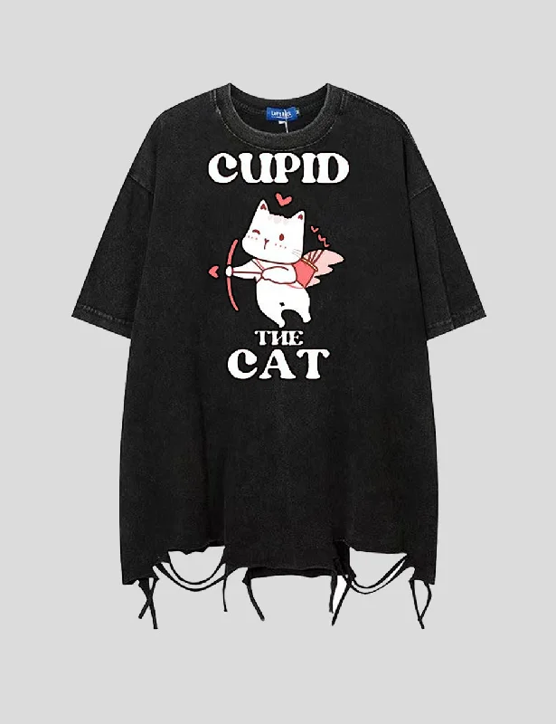 Women Plus Size Cupid The Cat T-Shirt