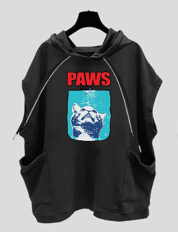 Women Plus Size Funny Tee Paws Parody Tees for Cat Kitten Shark & T-Shirts