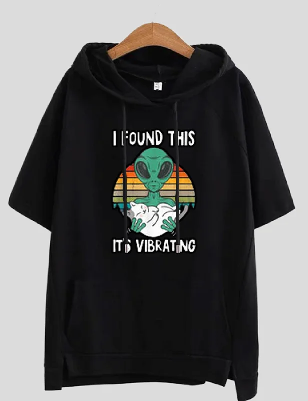 Women Plus Size I Found This It's Vibrating Funny Alien and Cat Vi T-Shirts