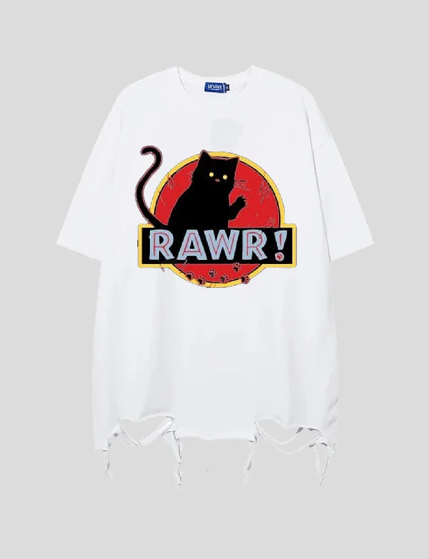 Women Plus Size Jurassic Cat RAWR T-Shirt