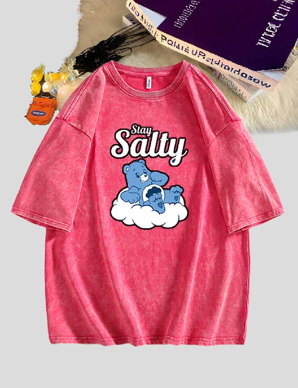 Women Plus Size Stay Salty Bear T-Shirt