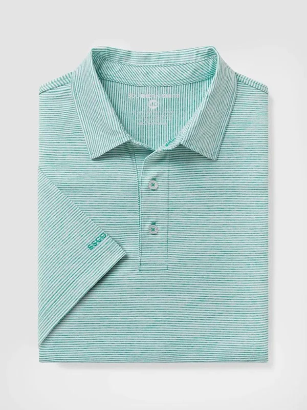 Heather Madison Stripe Polo in Fairway Green by Southern Shirt Co.